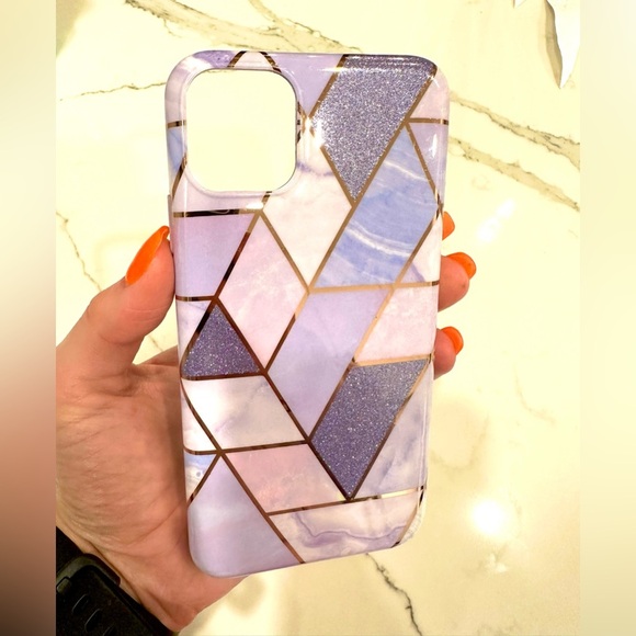 Velvet Caviar iPhone 11 Pro Max case in purple geometric marble - Picture 2 of 8